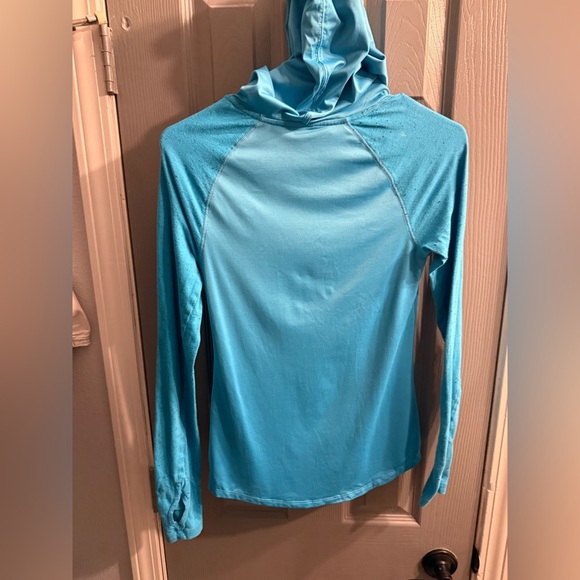 Victoria Secret PINK Women’s blue long sleeve hooded pullover top Size XS - Picture 5 of 9